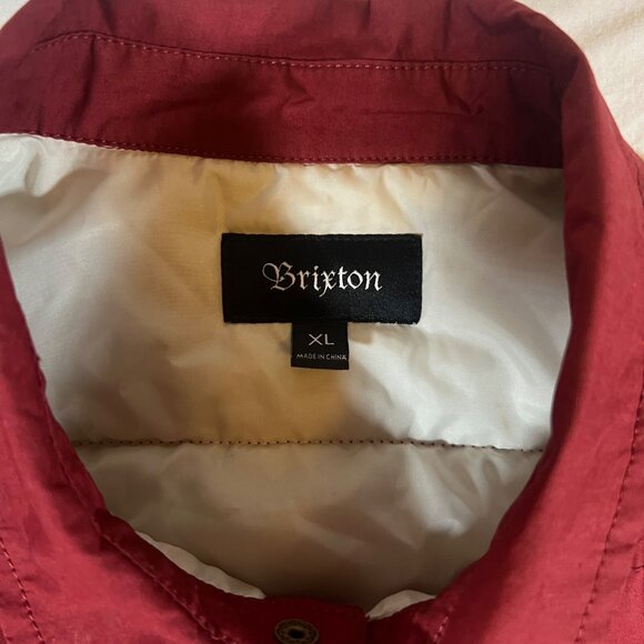 Brixton Jacket Mens Red Quilted SZ XL - Picture 4 of 7